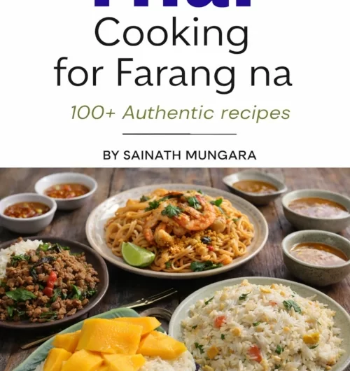 Coverpage of Thai cooking for farang na a Thai cookbook aimed at foreigners